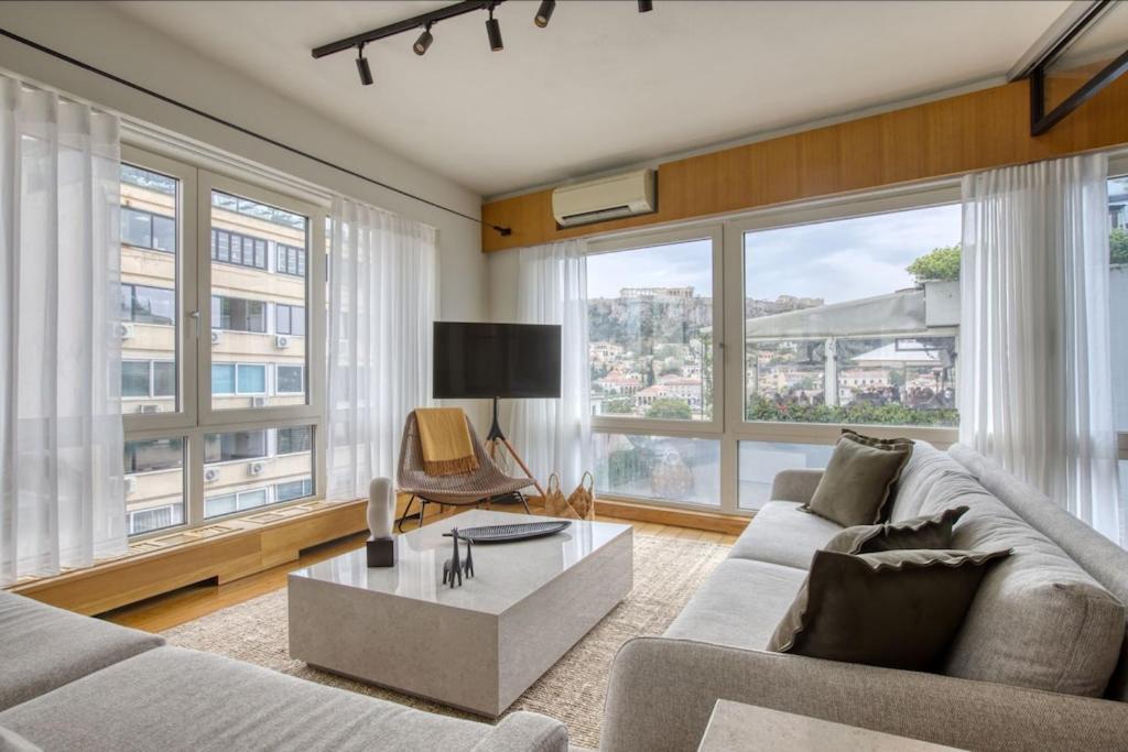 Sunny Luxury Loft,Stunning Acropolis View, Jacuzzi Daire Atina Dış mekan fotoğraf
