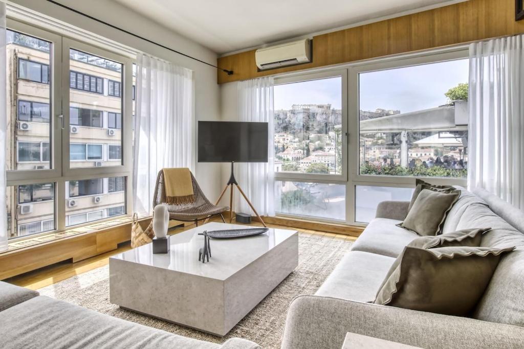 Sunny Luxury Loft,Stunning Acropolis View, Jacuzzi Daire Atina Dış mekan fotoğraf